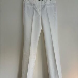 Ann Taylor Signature White Pants Boot Leg Cut with Gentle Stretch